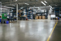 Warehouse empty floor
